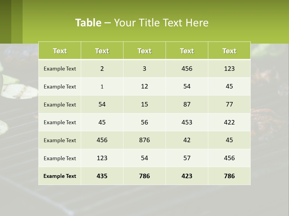 A Grill With Meat And Vegetables On It PowerPoint Template