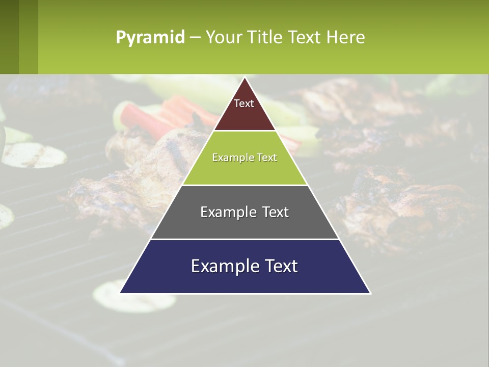 A Grill With Meat And Vegetables On It PowerPoint Template
