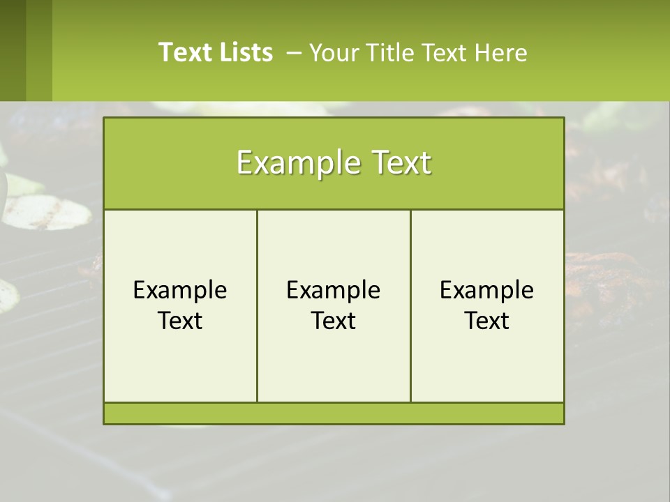 A Grill With Meat And Vegetables On It PowerPoint Template