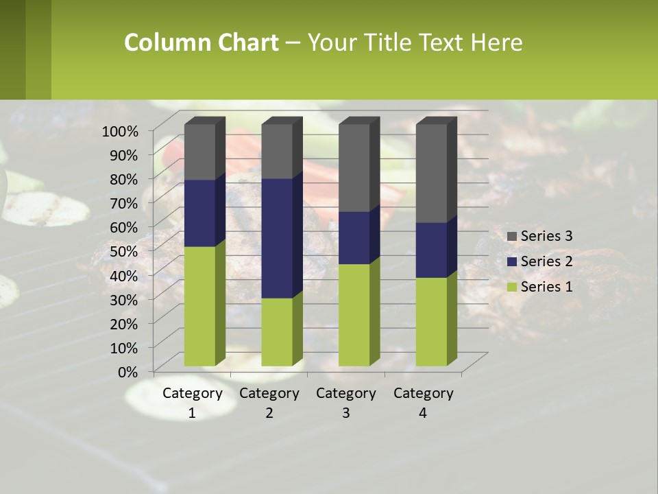 A Grill With Meat And Vegetables On It PowerPoint Template