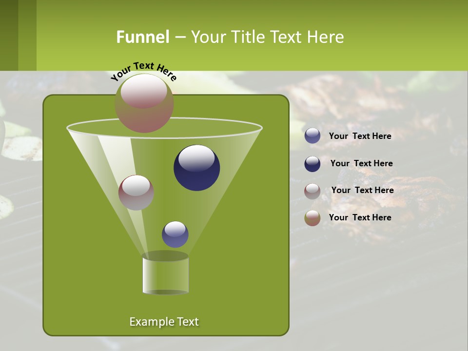 A Grill With Meat And Vegetables On It PowerPoint Template