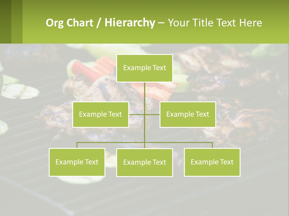 A Grill With Meat And Vegetables On It PowerPoint Template