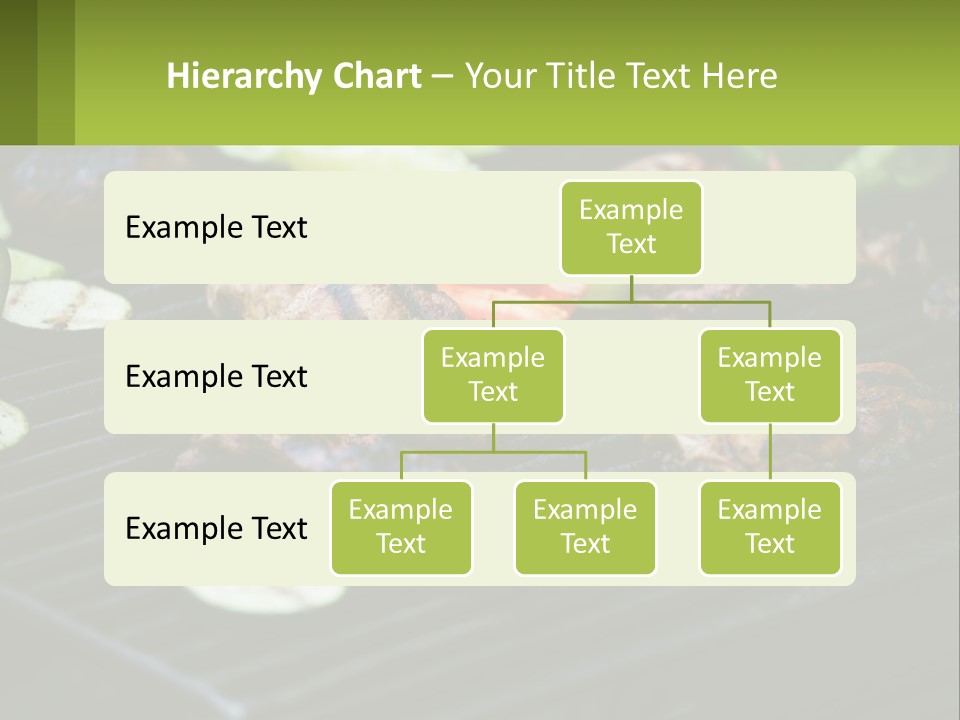 A Grill With Meat And Vegetables On It PowerPoint Template