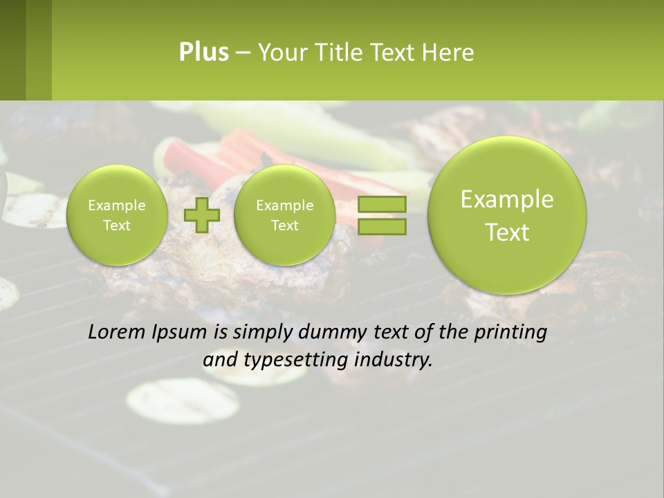 A Grill With Meat And Vegetables On It PowerPoint Template