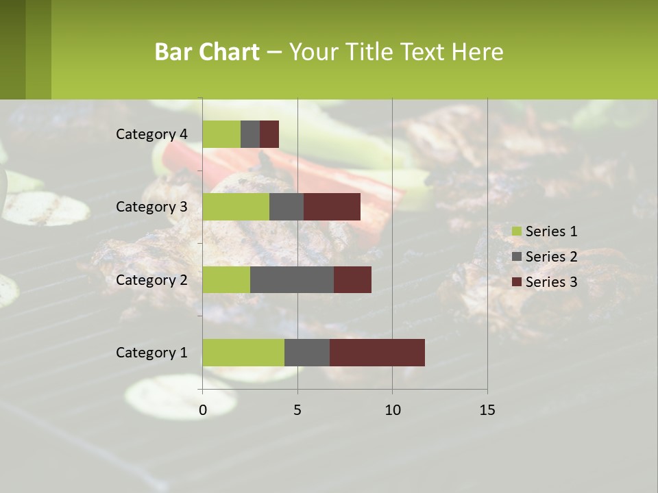 A Grill With Meat And Vegetables On It PowerPoint Template