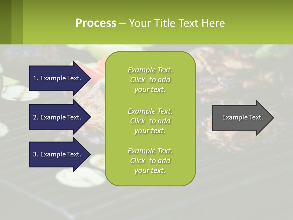 A Grill With Meat And Vegetables On It PowerPoint Template