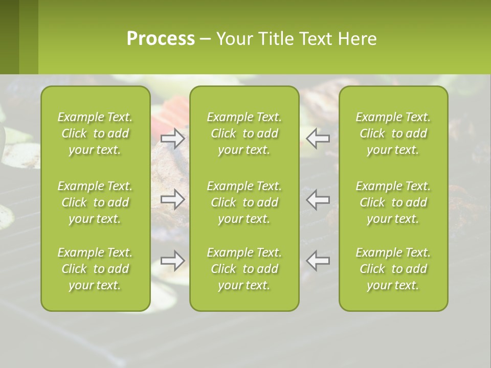 A Grill With Meat And Vegetables On It PowerPoint Template