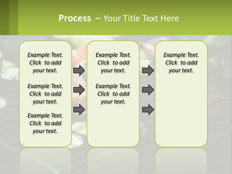 A Grill With Meat And Vegetables On It PowerPoint Template