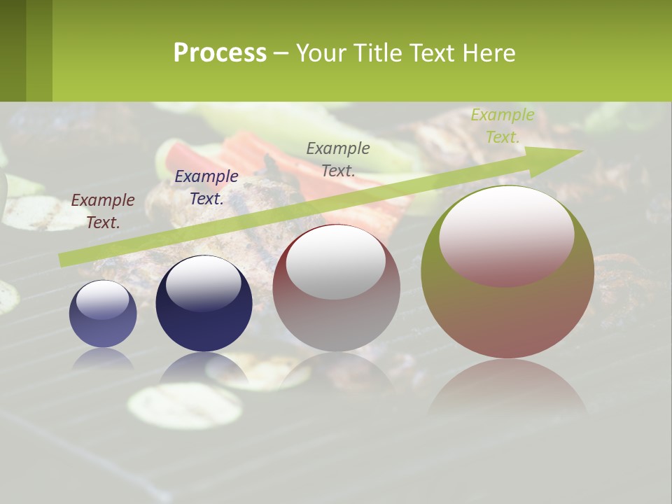 A Grill With Meat And Vegetables On It PowerPoint Template