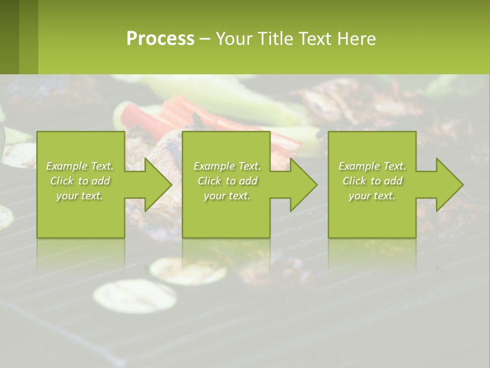 A Grill With Meat And Vegetables On It PowerPoint Template