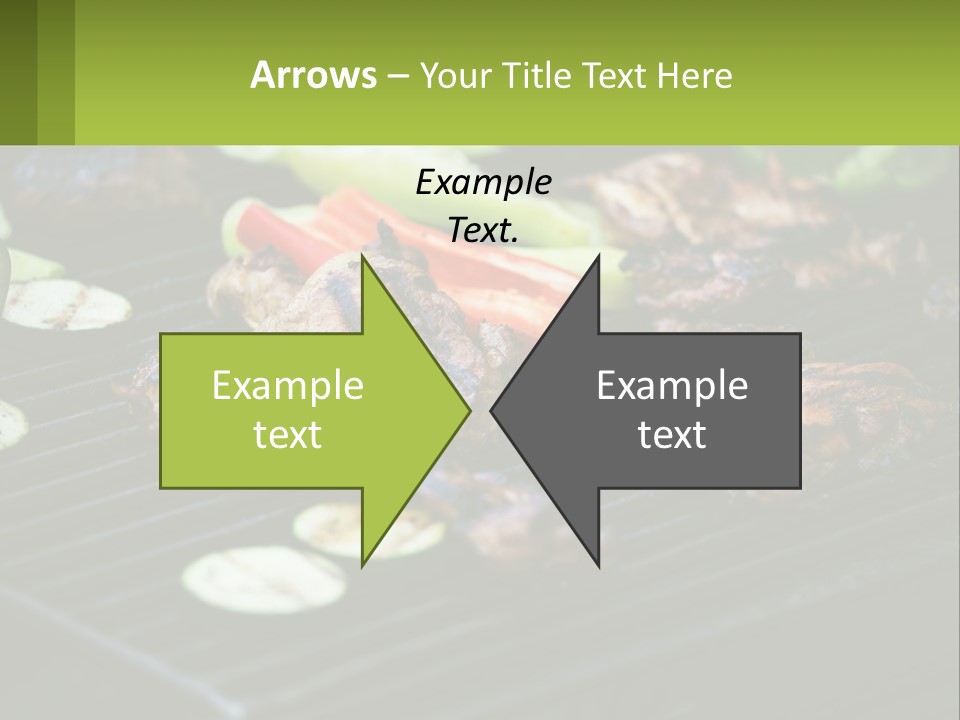 A Grill With Meat And Vegetables On It PowerPoint Template
