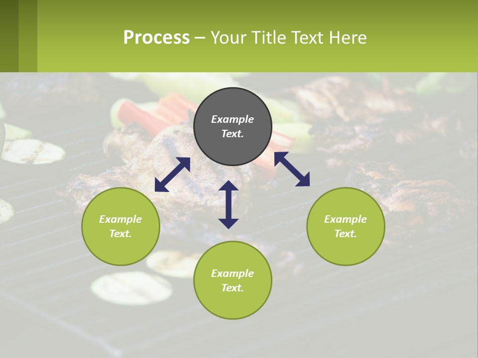 A Grill With Meat And Vegetables On It PowerPoint Template