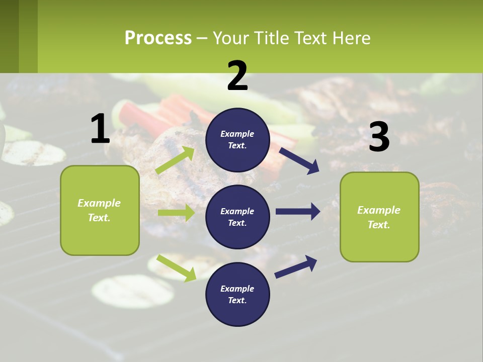 A Grill With Meat And Vegetables On It PowerPoint Template