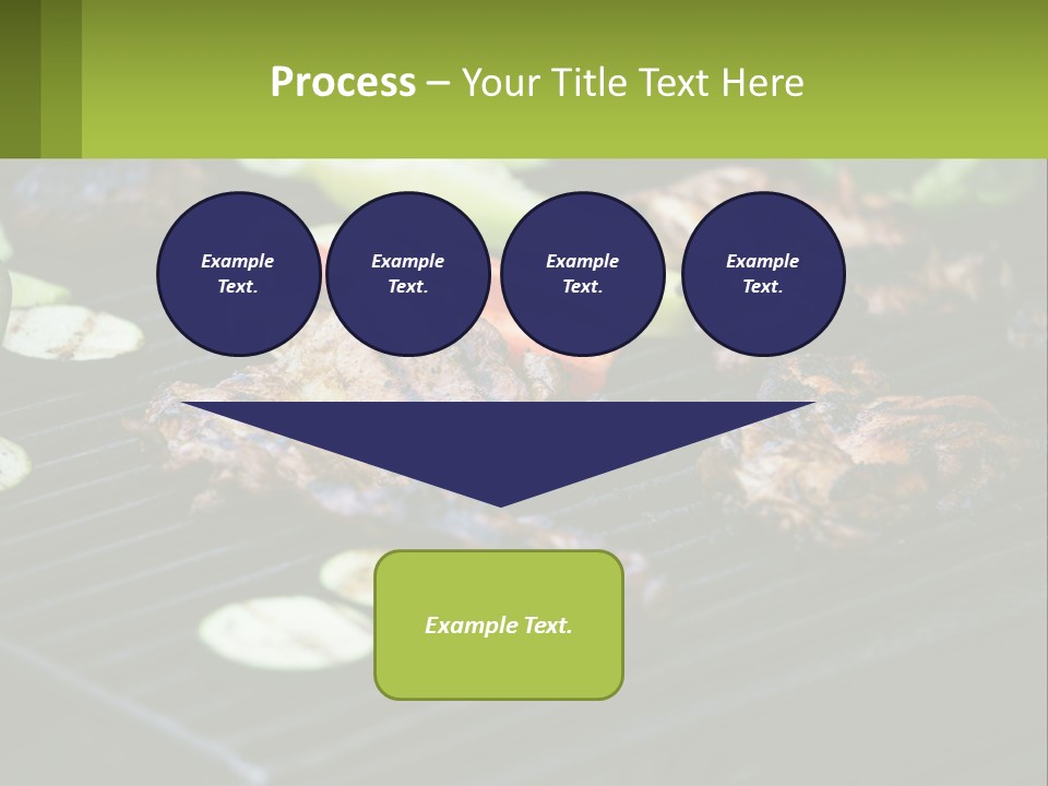 A Grill With Meat And Vegetables On It PowerPoint Template