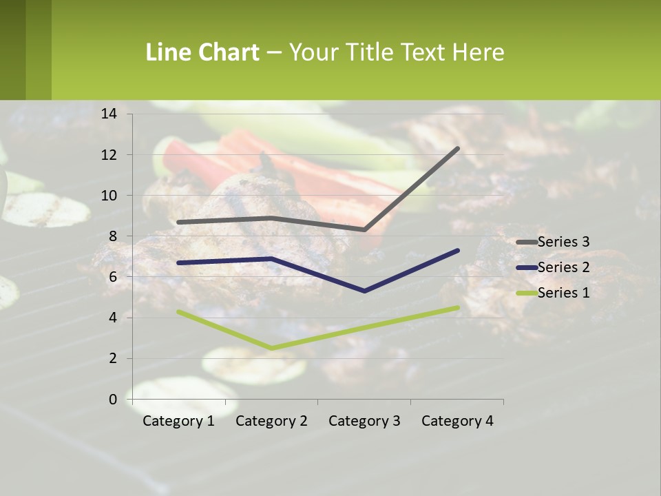 A Grill With Meat And Vegetables On It PowerPoint Template