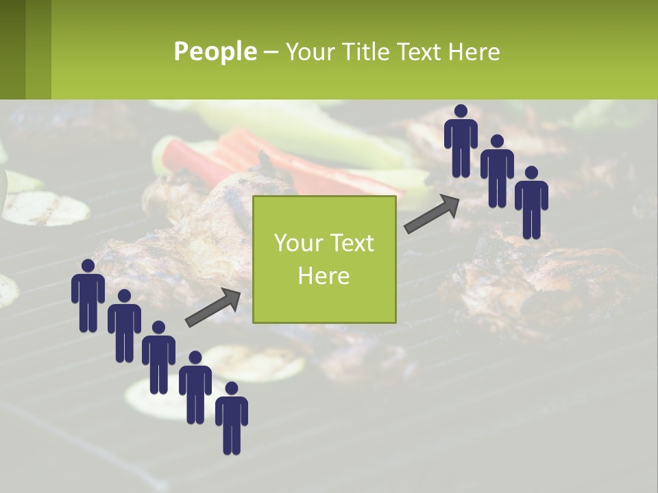 A Grill With Meat And Vegetables On It PowerPoint Template