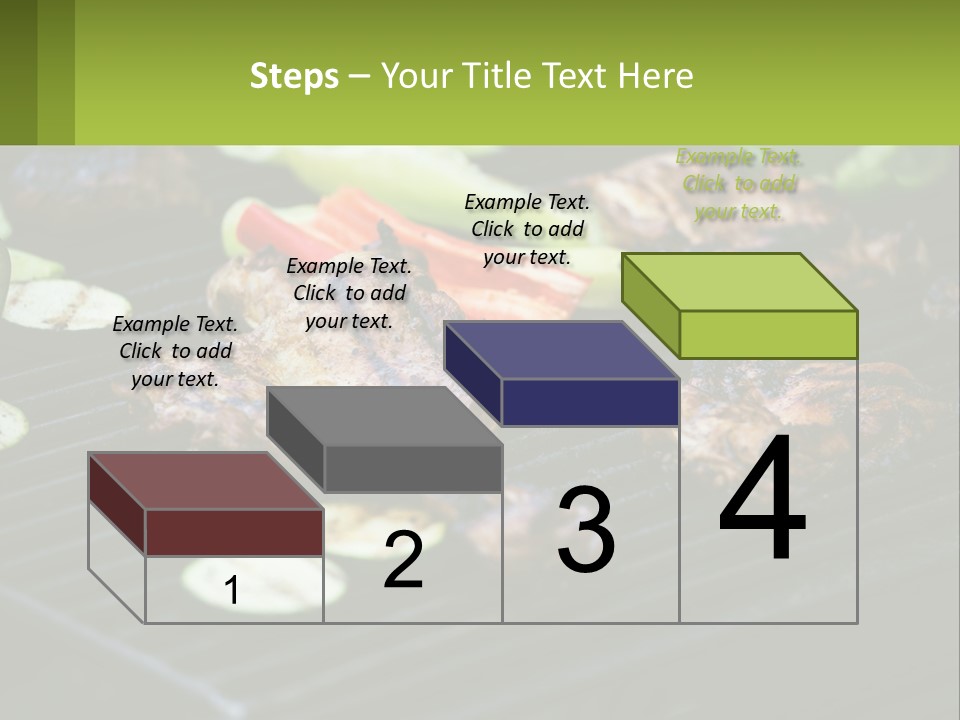 A Grill With Meat And Vegetables On It PowerPoint Template