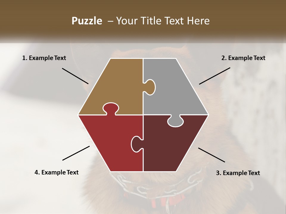 A German Shepard Dog With His Mouth Open In The Snow PowerPoint Template