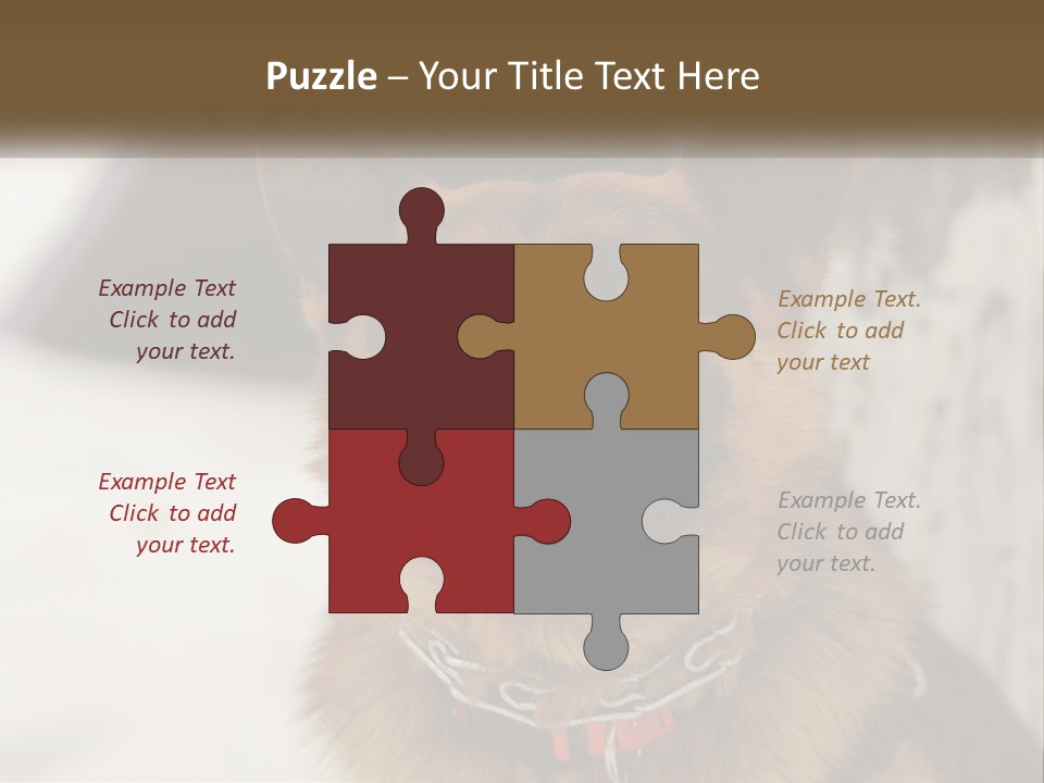 A German Shepard Dog With His Mouth Open In The Snow PowerPoint Template