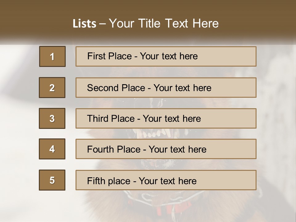 A German Shepard Dog With His Mouth Open In The Snow PowerPoint Template