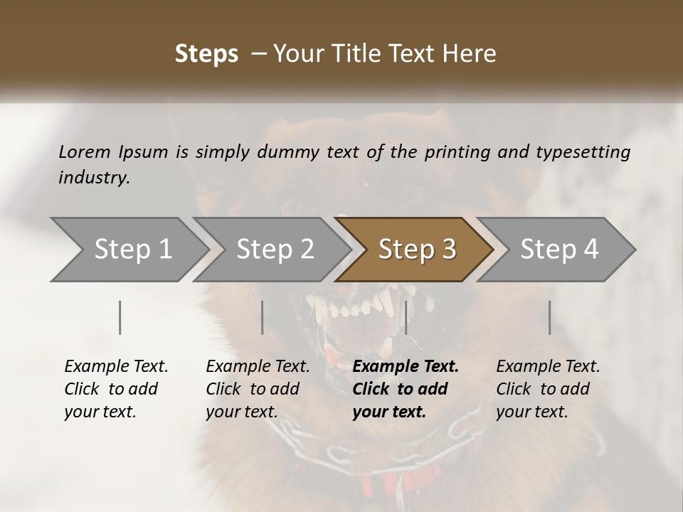 A German Shepard Dog With His Mouth Open In The Snow PowerPoint Template