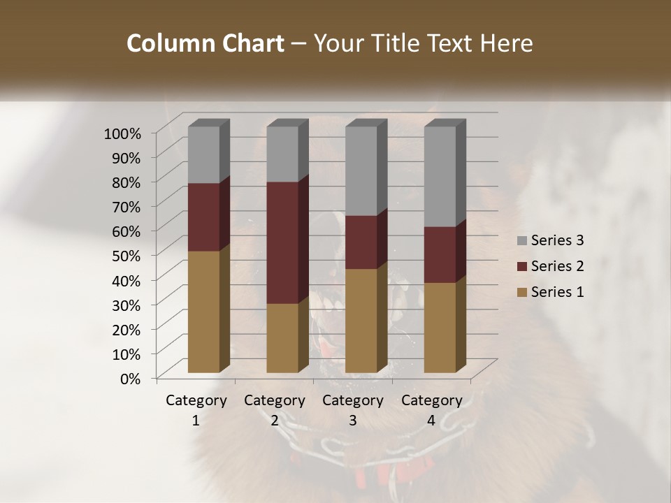 A German Shepard Dog With His Mouth Open In The Snow PowerPoint Template