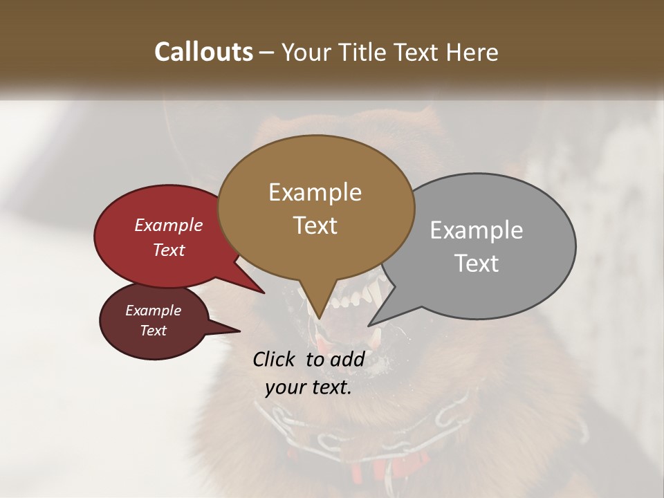 A German Shepard Dog With His Mouth Open In The Snow PowerPoint Template