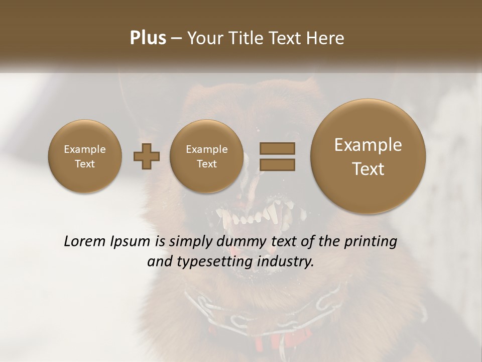 A German Shepard Dog With His Mouth Open In The Snow PowerPoint Template