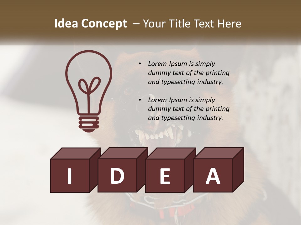 A German Shepard Dog With His Mouth Open In The Snow PowerPoint Template