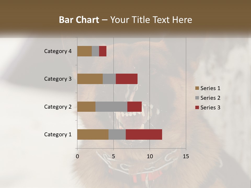 A German Shepard Dog With His Mouth Open In The Snow PowerPoint Template
