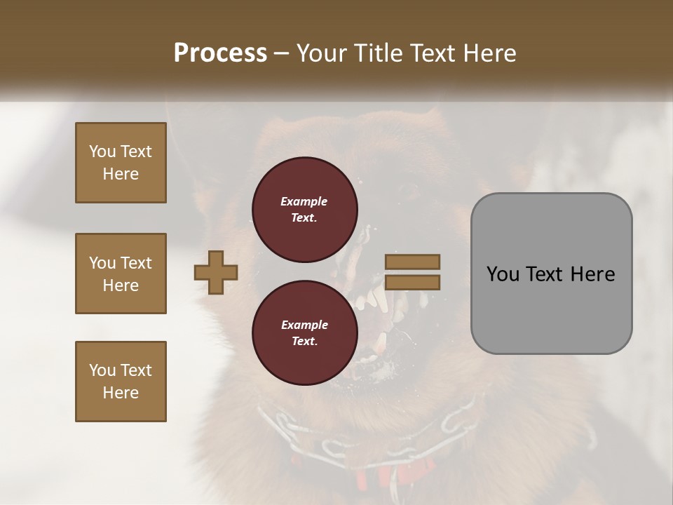 A German Shepard Dog With His Mouth Open In The Snow PowerPoint Template