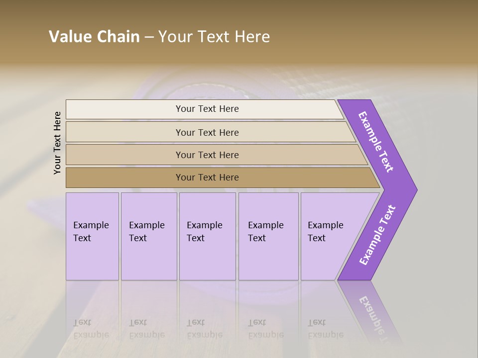 A Purple Yoga Mat On A Wooden Table PowerPoint Template