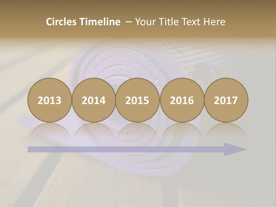 A Purple Yoga Mat On A Wooden Table PowerPoint Template