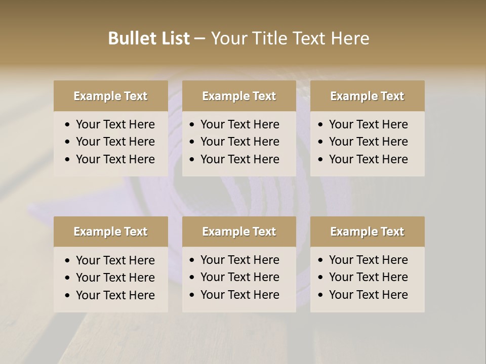 A Purple Yoga Mat On A Wooden Table PowerPoint Template