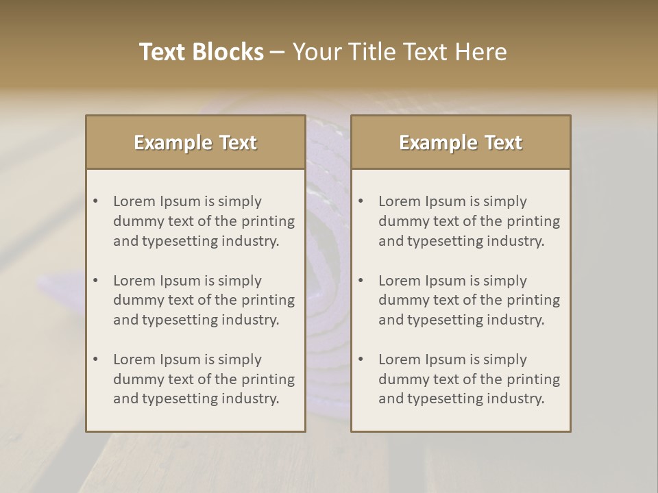 A Purple Yoga Mat On A Wooden Table PowerPoint Template