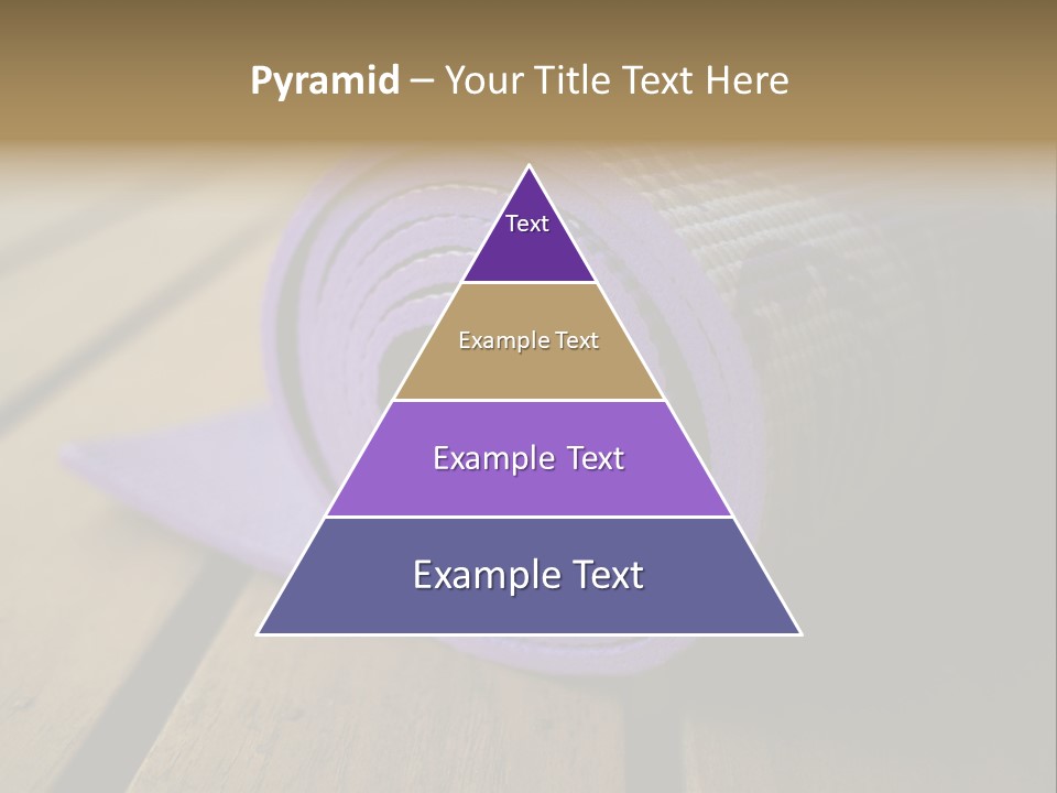 A Purple Yoga Mat On A Wooden Table PowerPoint Template