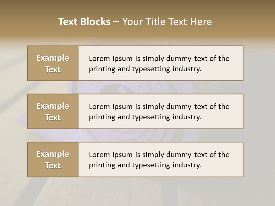 A Purple Yoga Mat On A Wooden Table PowerPoint Template