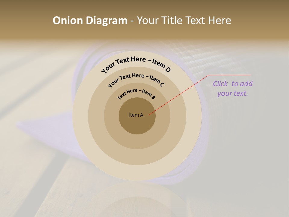 A Purple Yoga Mat On A Wooden Table PowerPoint Template