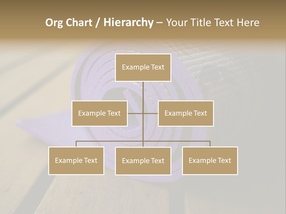 A Purple Yoga Mat On A Wooden Table PowerPoint Template