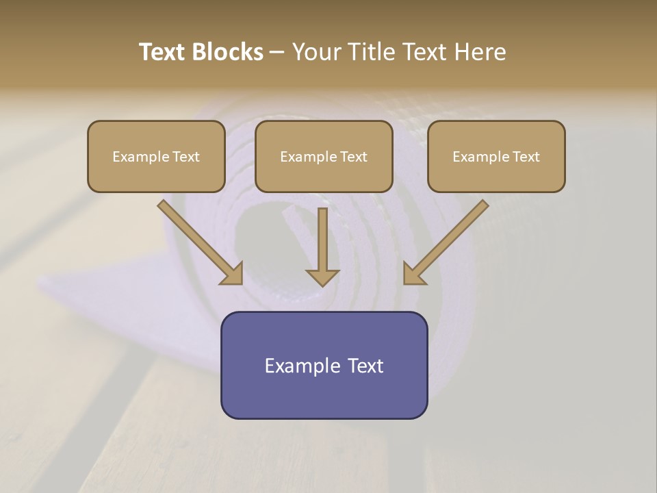 A Purple Yoga Mat On A Wooden Table PowerPoint Template