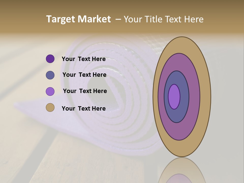 A Purple Yoga Mat On A Wooden Table PowerPoint Template