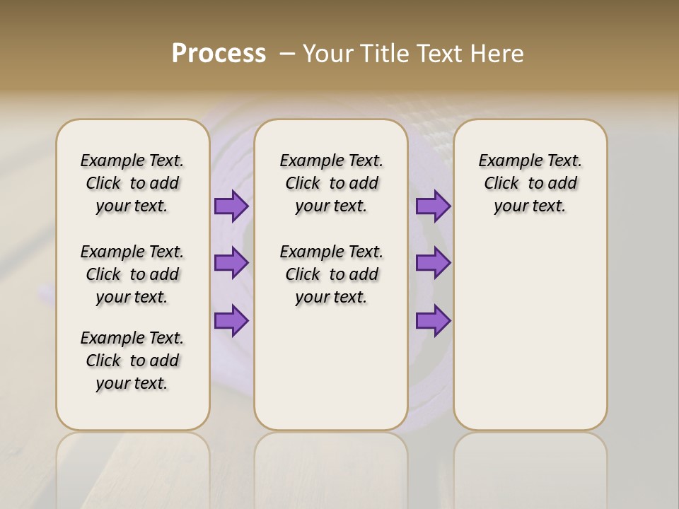 A Purple Yoga Mat On A Wooden Table PowerPoint Template