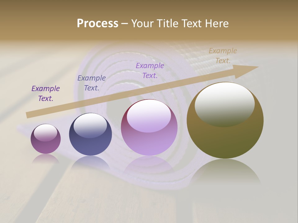 A Purple Yoga Mat On A Wooden Table PowerPoint Template