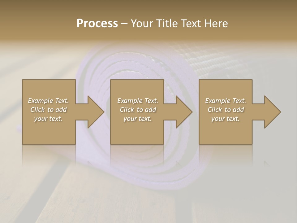 A Purple Yoga Mat On A Wooden Table PowerPoint Template