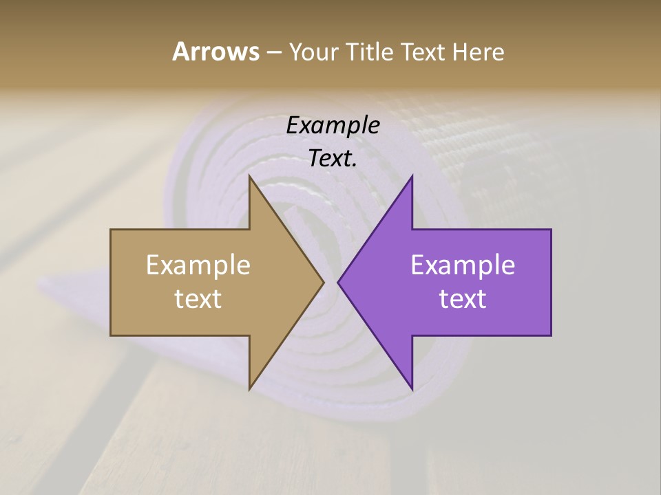 A Purple Yoga Mat On A Wooden Table PowerPoint Template