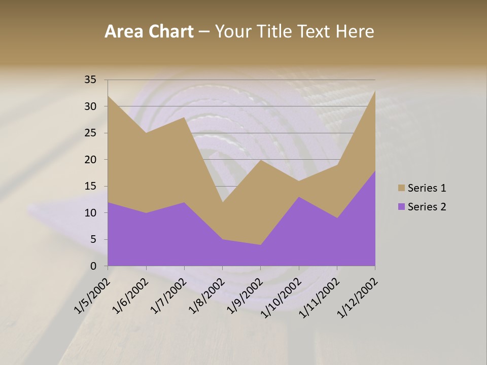 A Purple Yoga Mat On A Wooden Table PowerPoint Template
