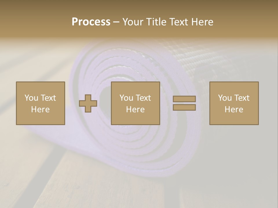 A Purple Yoga Mat On A Wooden Table PowerPoint Template