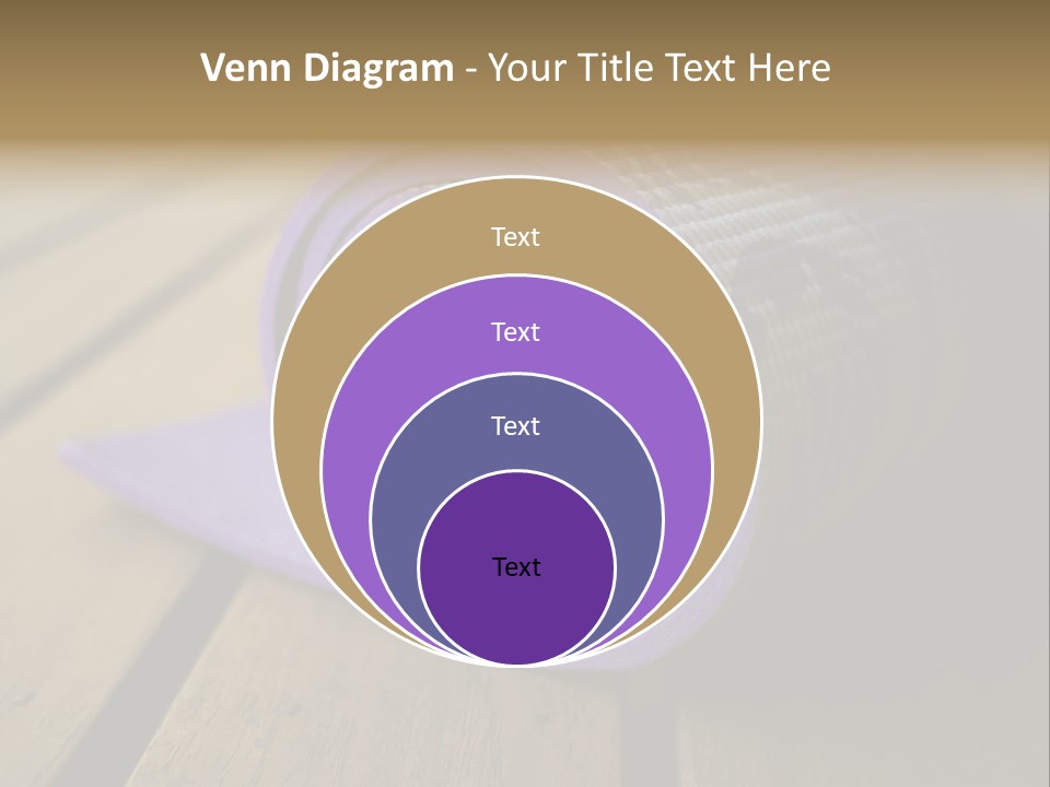 A Purple Yoga Mat On A Wooden Table PowerPoint Template