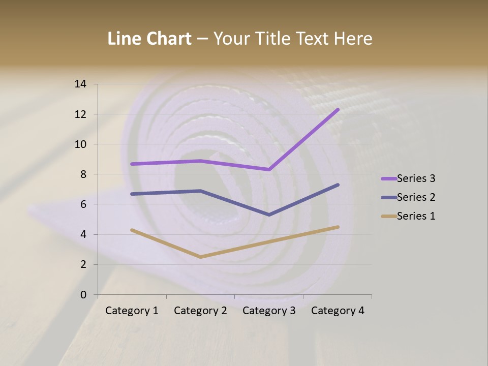 A Purple Yoga Mat On A Wooden Table PowerPoint Template