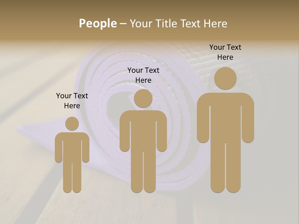 A Purple Yoga Mat On A Wooden Table PowerPoint Template